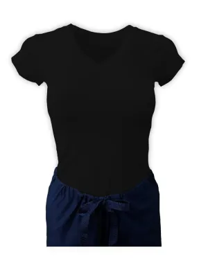 Flexibilitee Women's V-Neck Short Sleeve Tee | Black