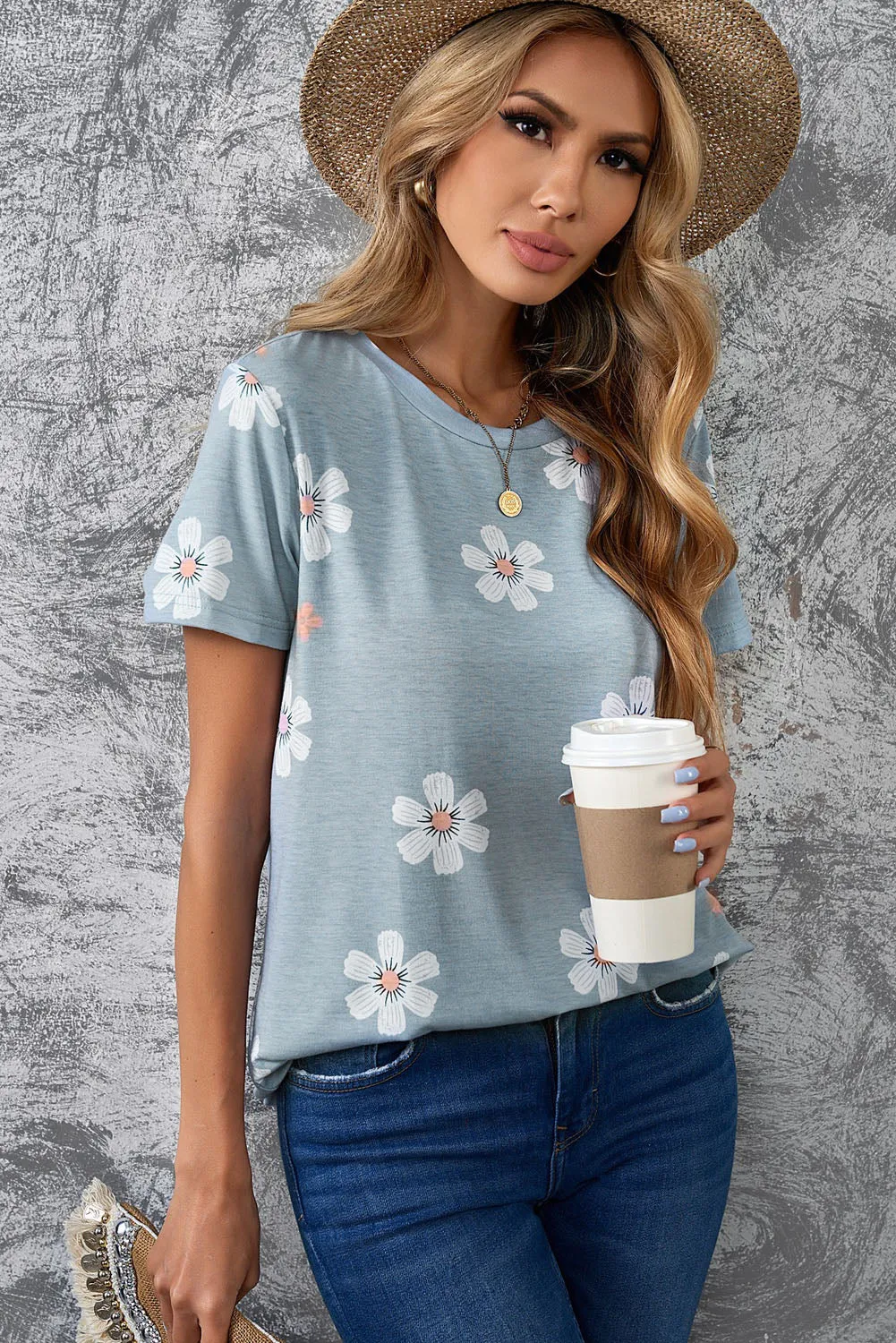 Floral Pattern T-Shirt
