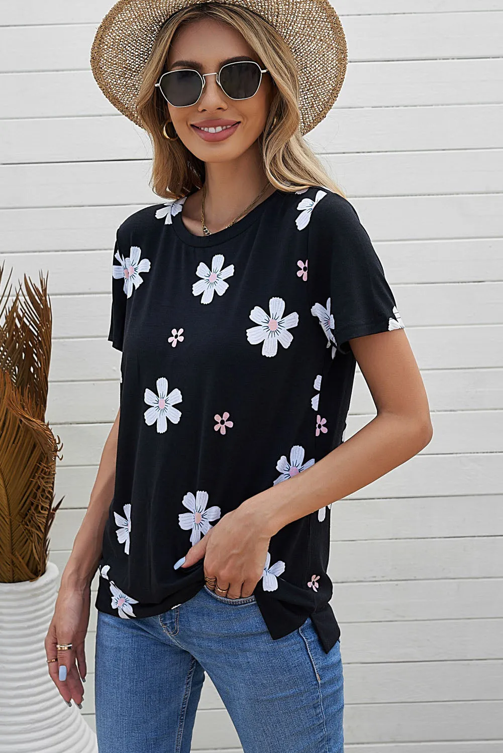 Floral Pattern T-Shirt