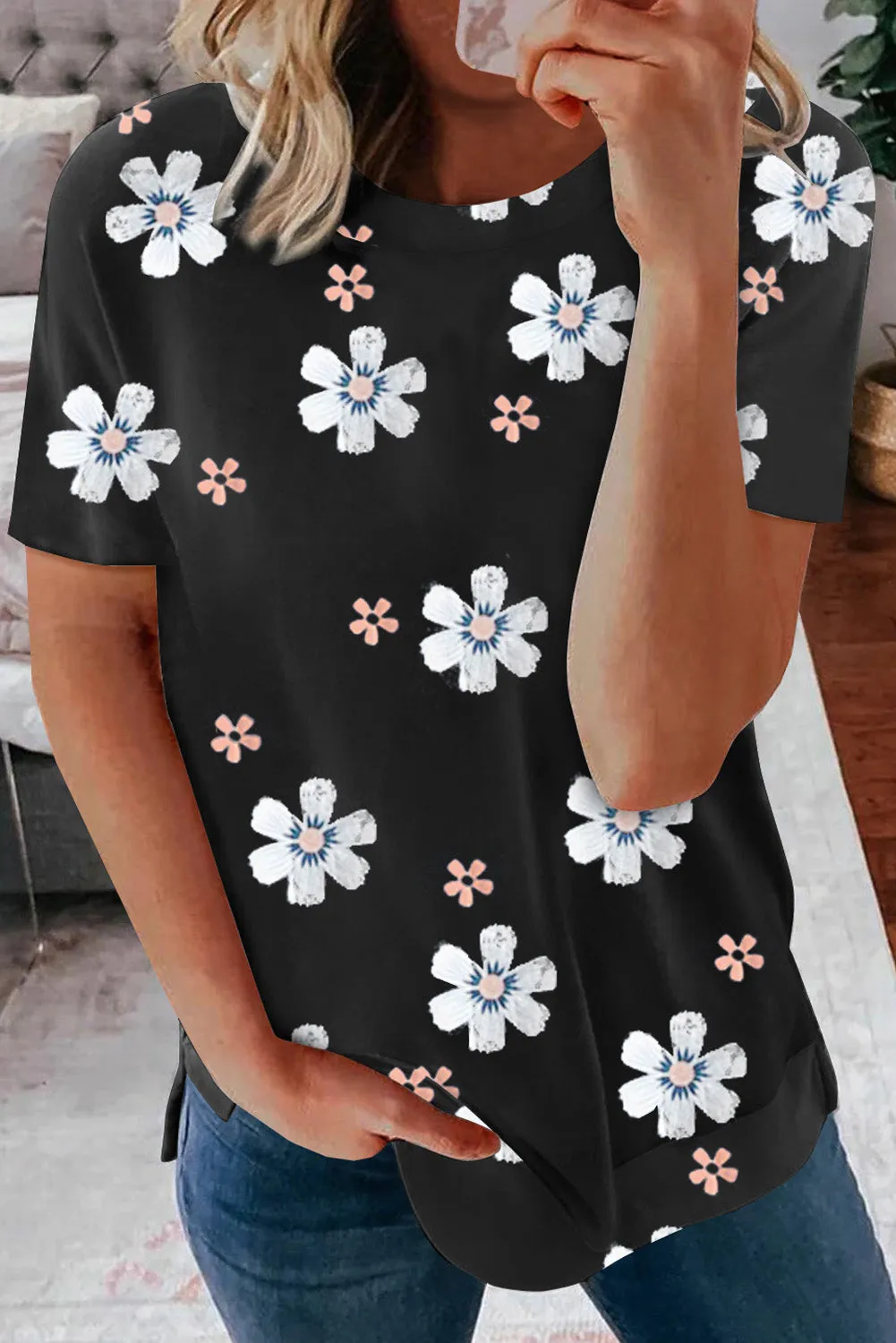 Floral Pattern T-Shirt