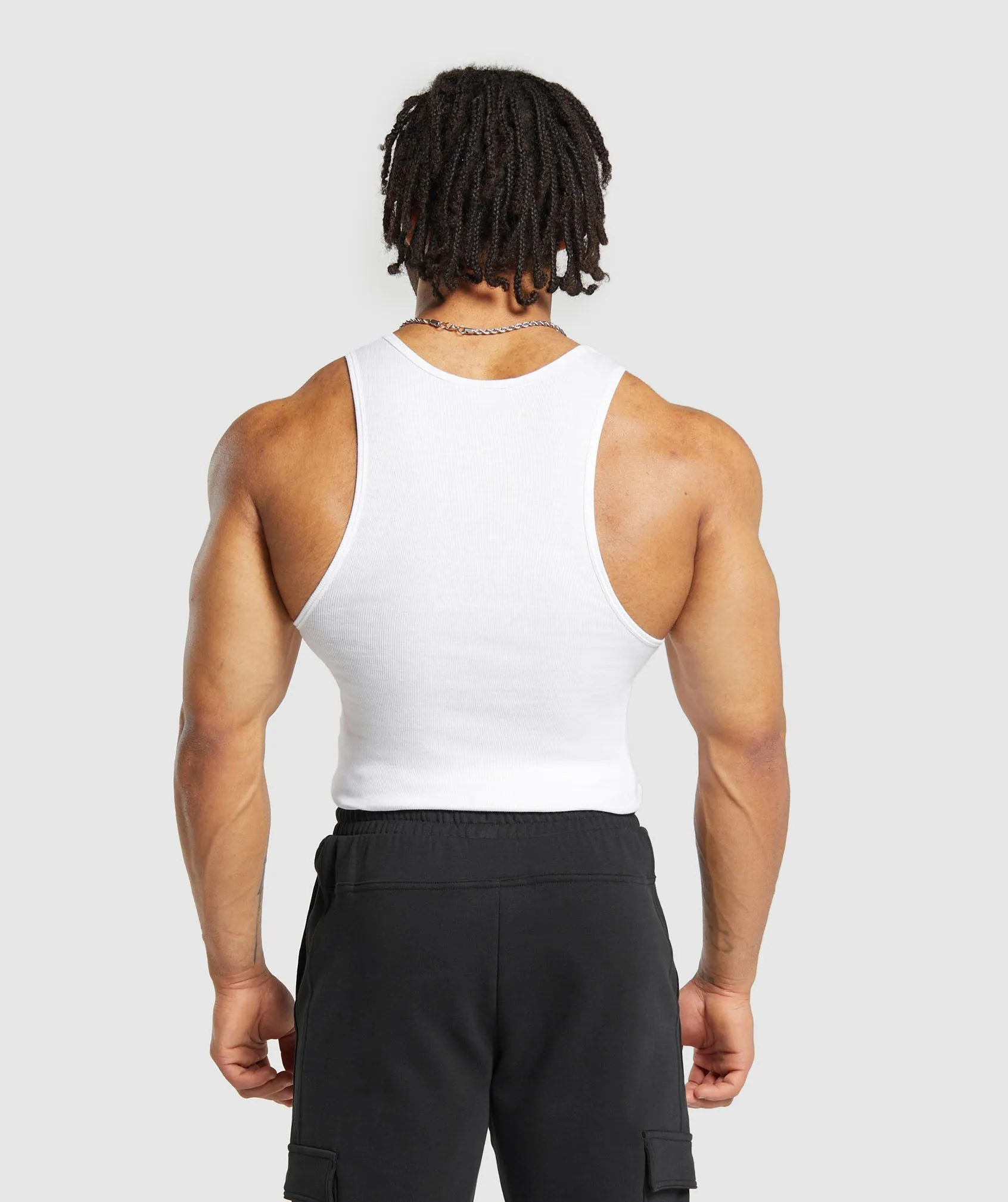 Gymshark Ribbed Tank 3 Pack - White