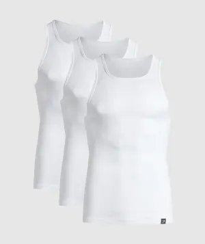 Gymshark Ribbed Tank 3 Pack - White