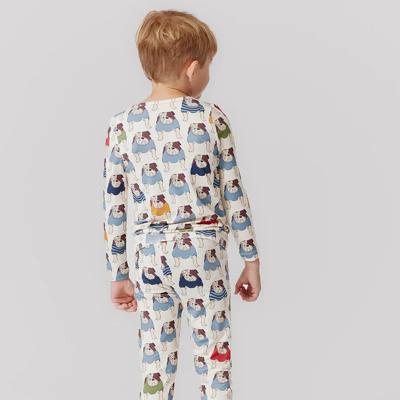 Kids Bamboo PJ Set - Bulldogs