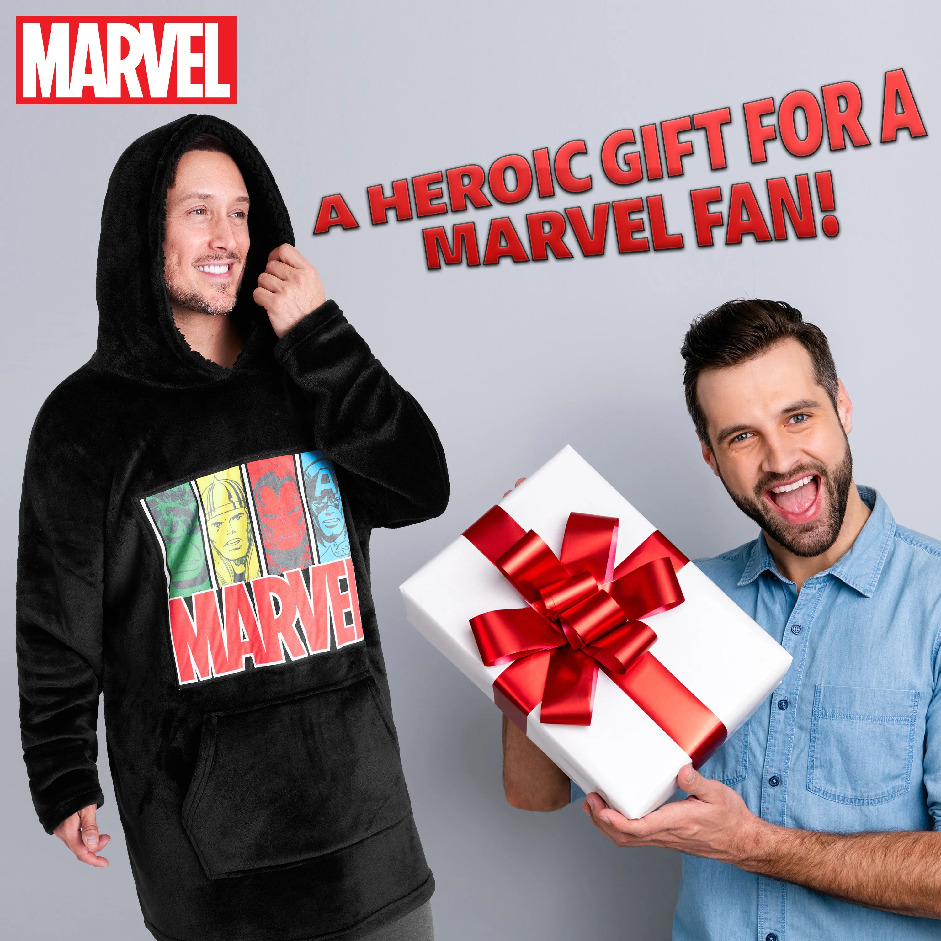 Marvel Mens Hoodies - Fleece Hoodie Blanket, Avengers Gifts for Men