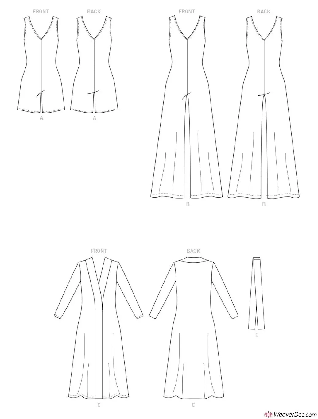 McCall's Pattern M8245 Misses' Romper, Jumpsuit, Robe & Sash
