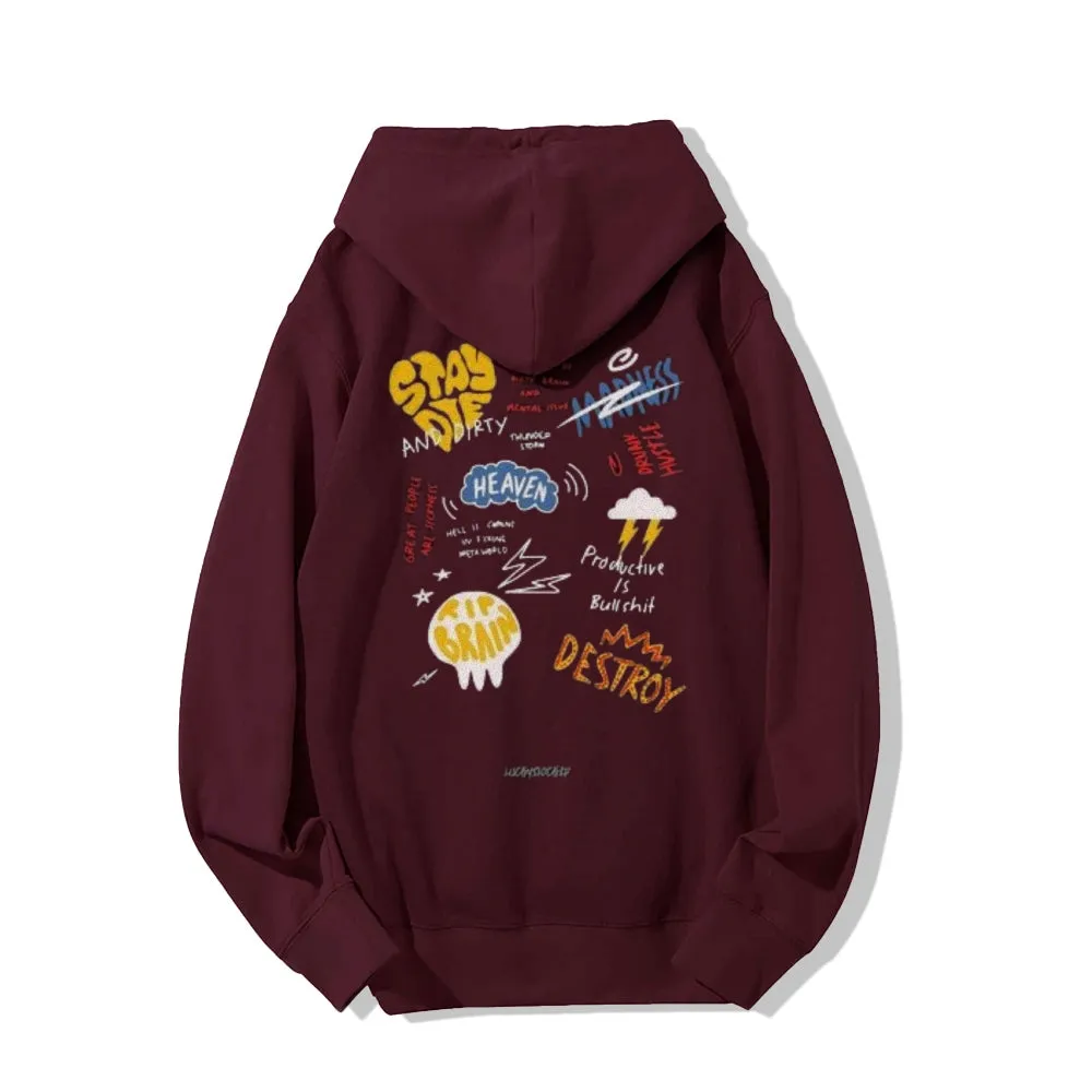 Mens Cute Cartoon Graphic Hoodies