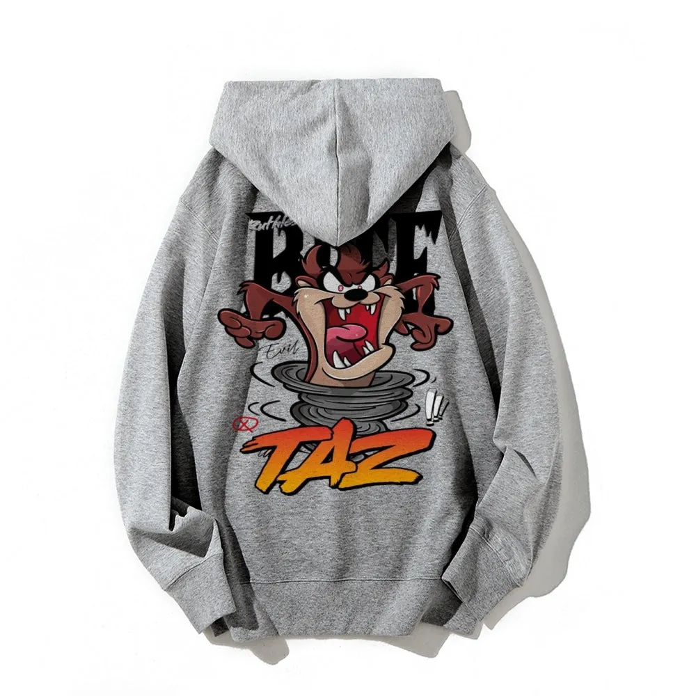 Mens Cute Cartoon Taz Graphic Hoodies