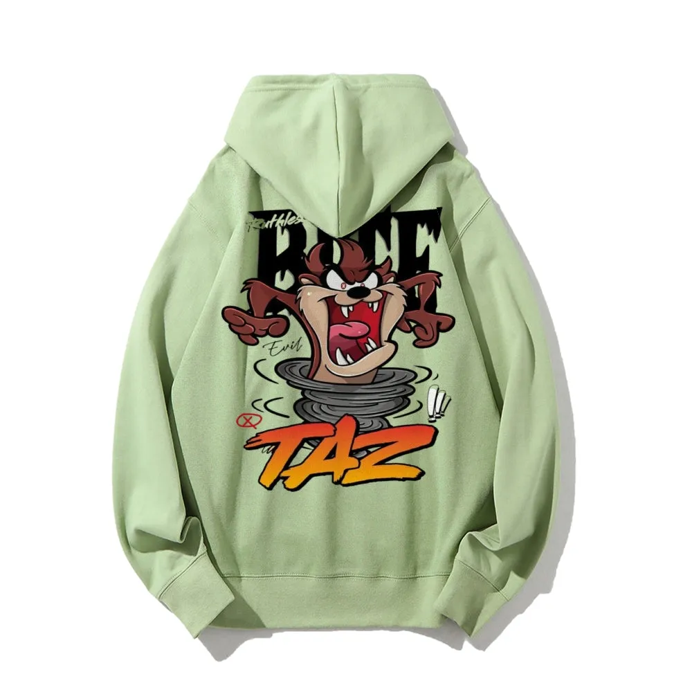 Mens Cute Cartoon Taz Graphic Hoodies