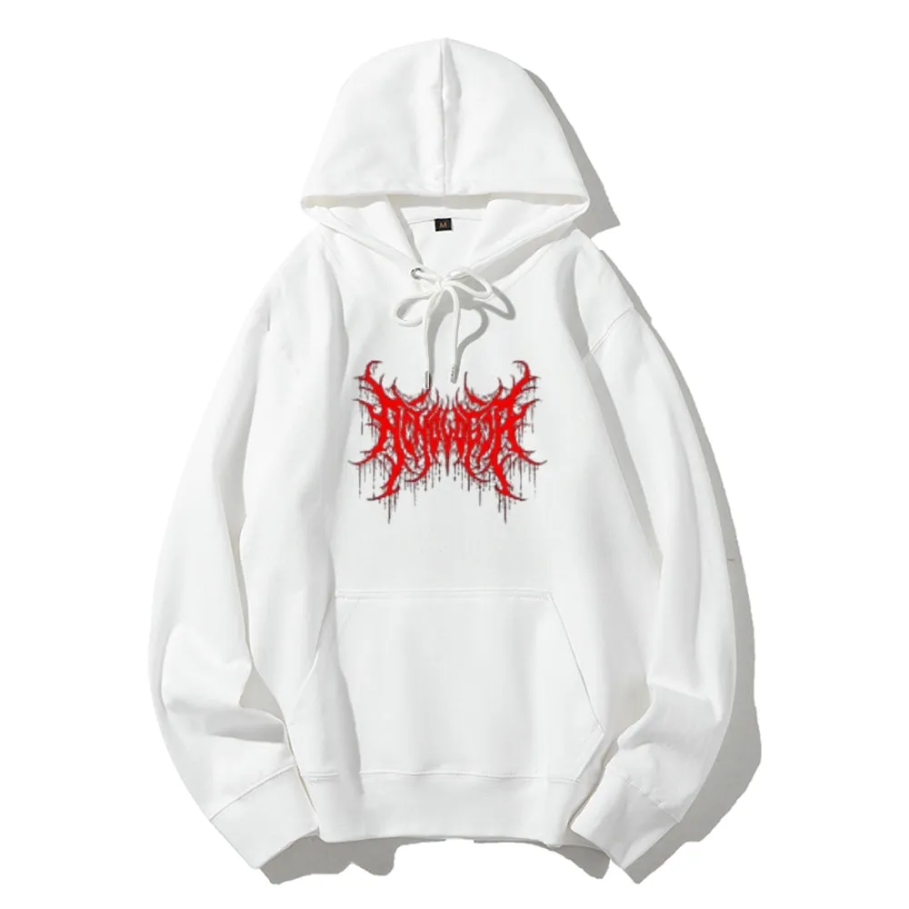 Mens Red Graphic Hoodies