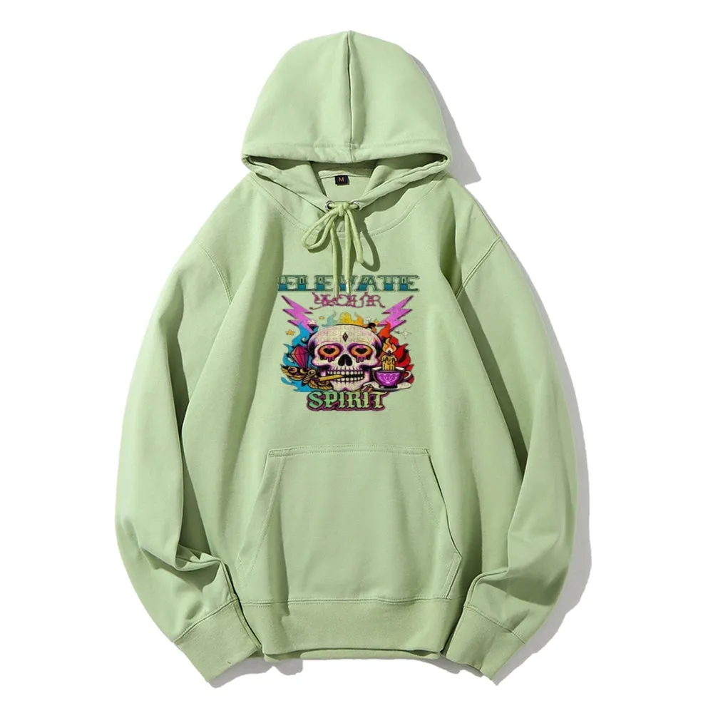 Mens Smoke Skull Graphic Hoodies