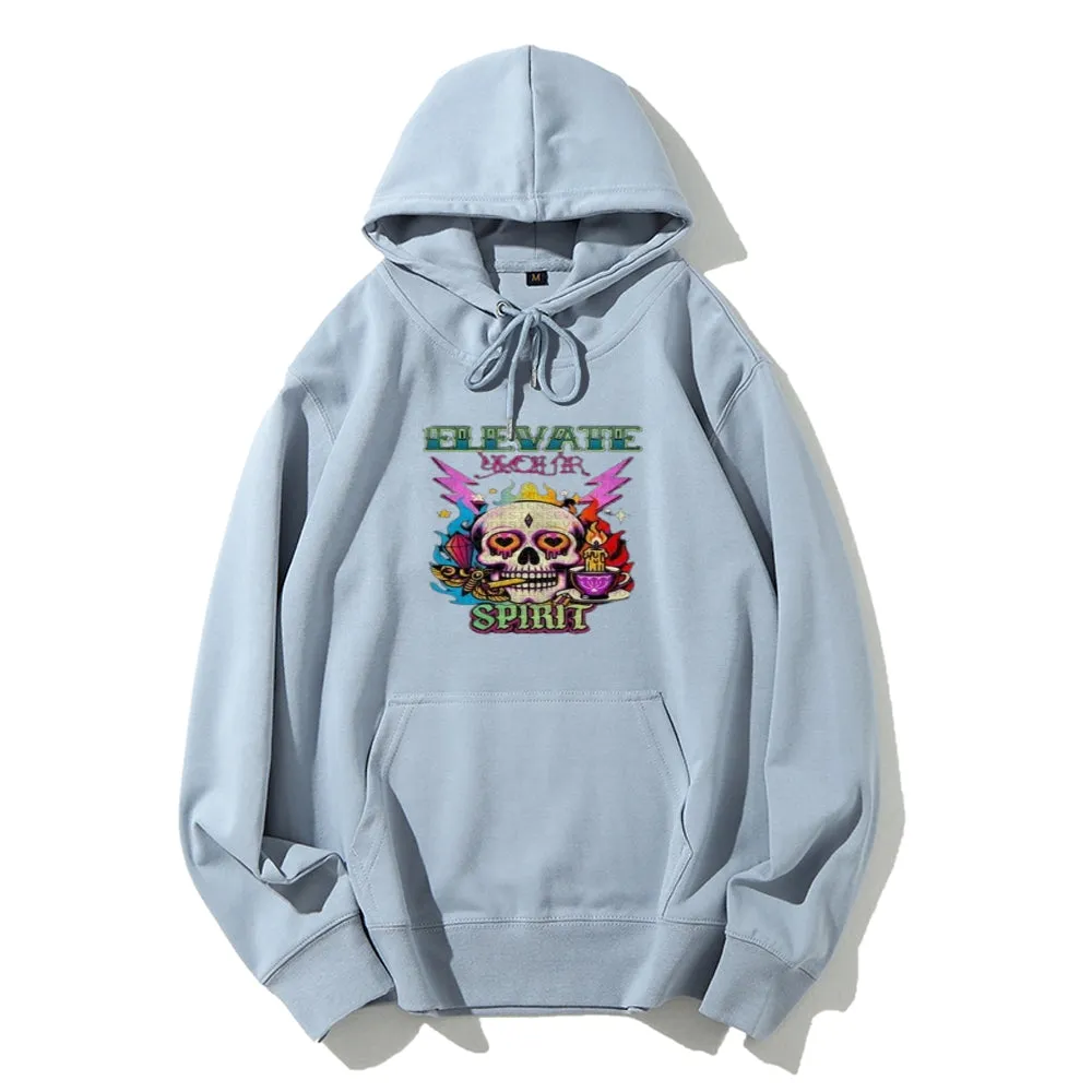 Mens Smoke Skull Graphic Hoodies