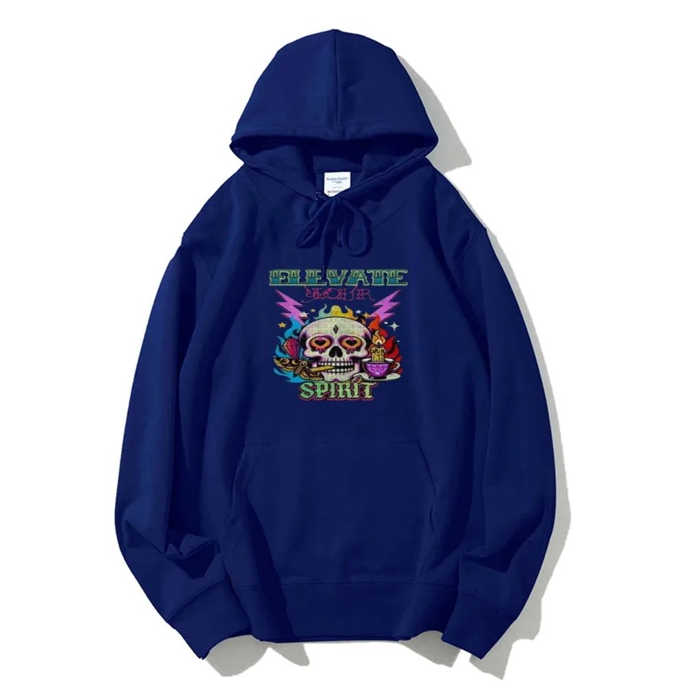 Mens Smoke Skull Graphic Hoodies