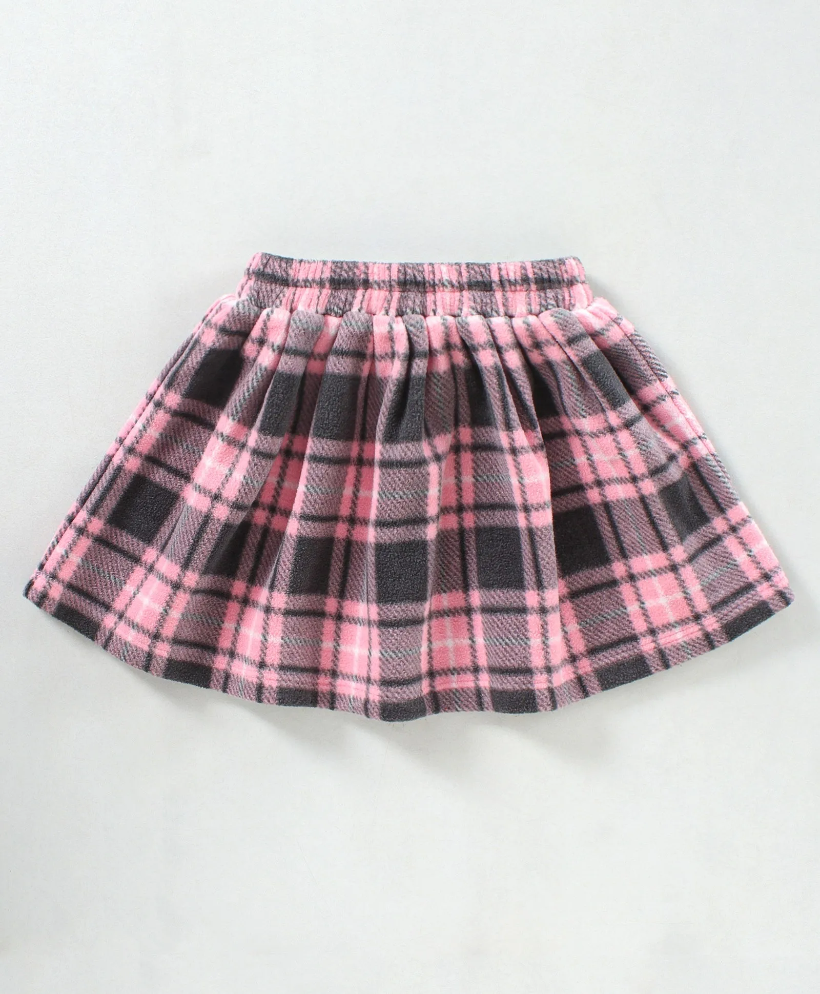 Pink with Frill Polar Fleece Top Skirt Set