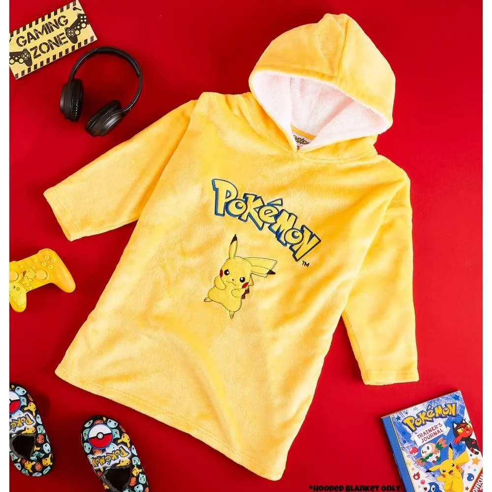 Pokemon Pikachu Oversized Blanket Hoodie for Boys Girls
