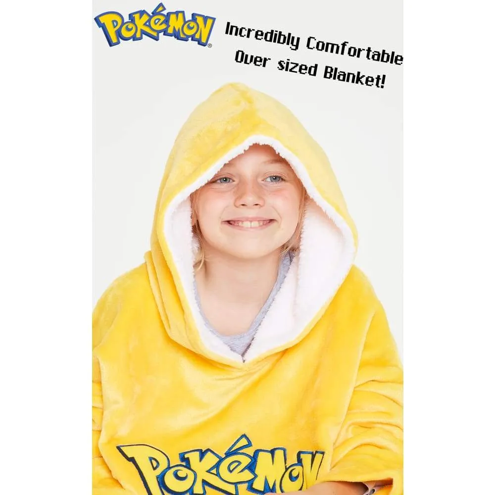 Pokemon Pikachu Oversized Blanket Hoodie for Boys Girls