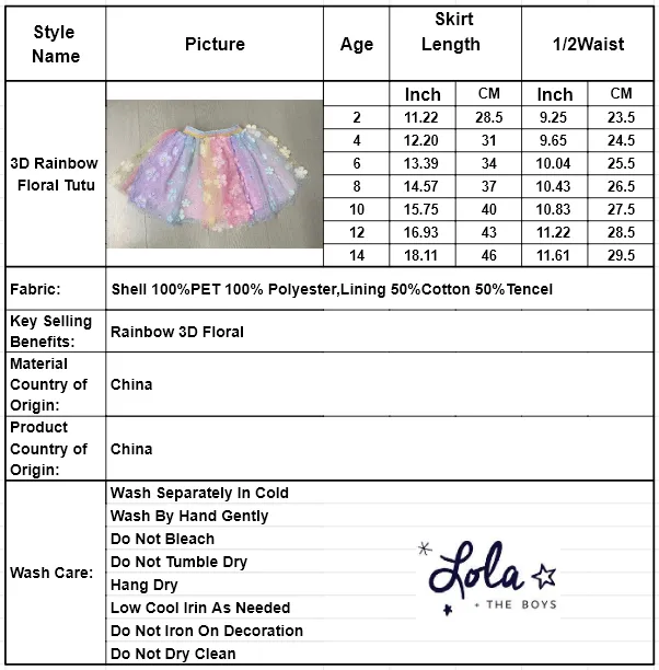 Rainbow Floral Dream Tutu