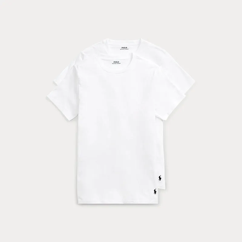 Ralph Lauren Classic Crewneck Undershirt 2-Pack | White