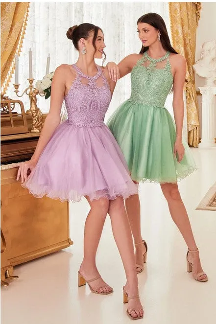 Sage Queen Tulle Short Dress