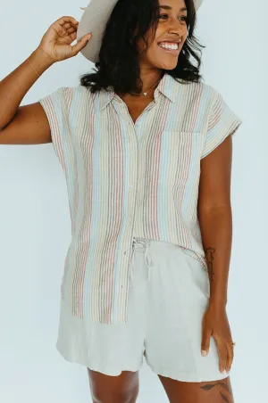 Sky Linen Top