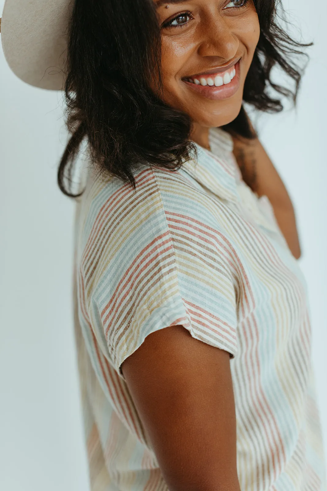 Sky Linen Top