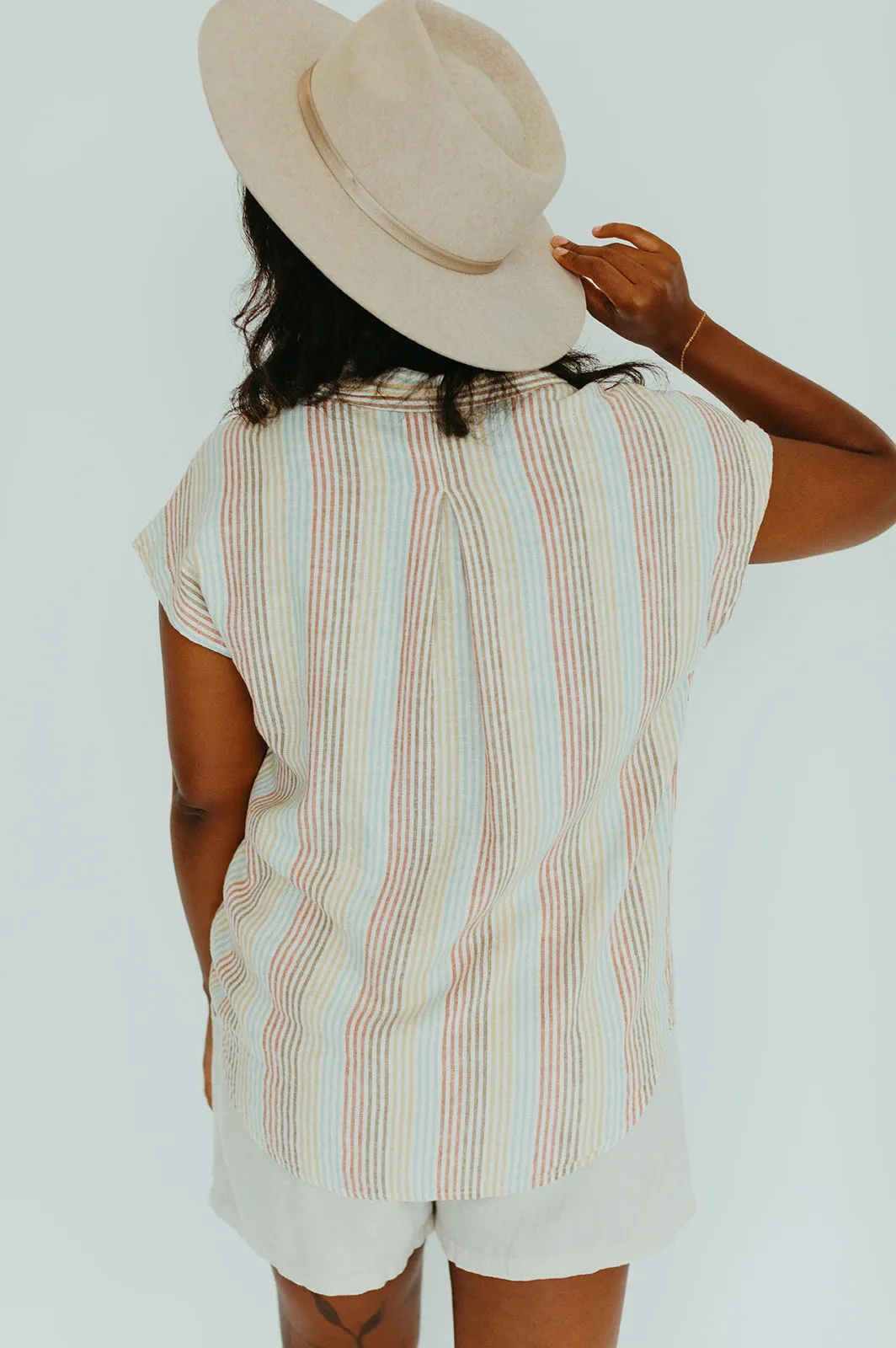 Sky Linen Top