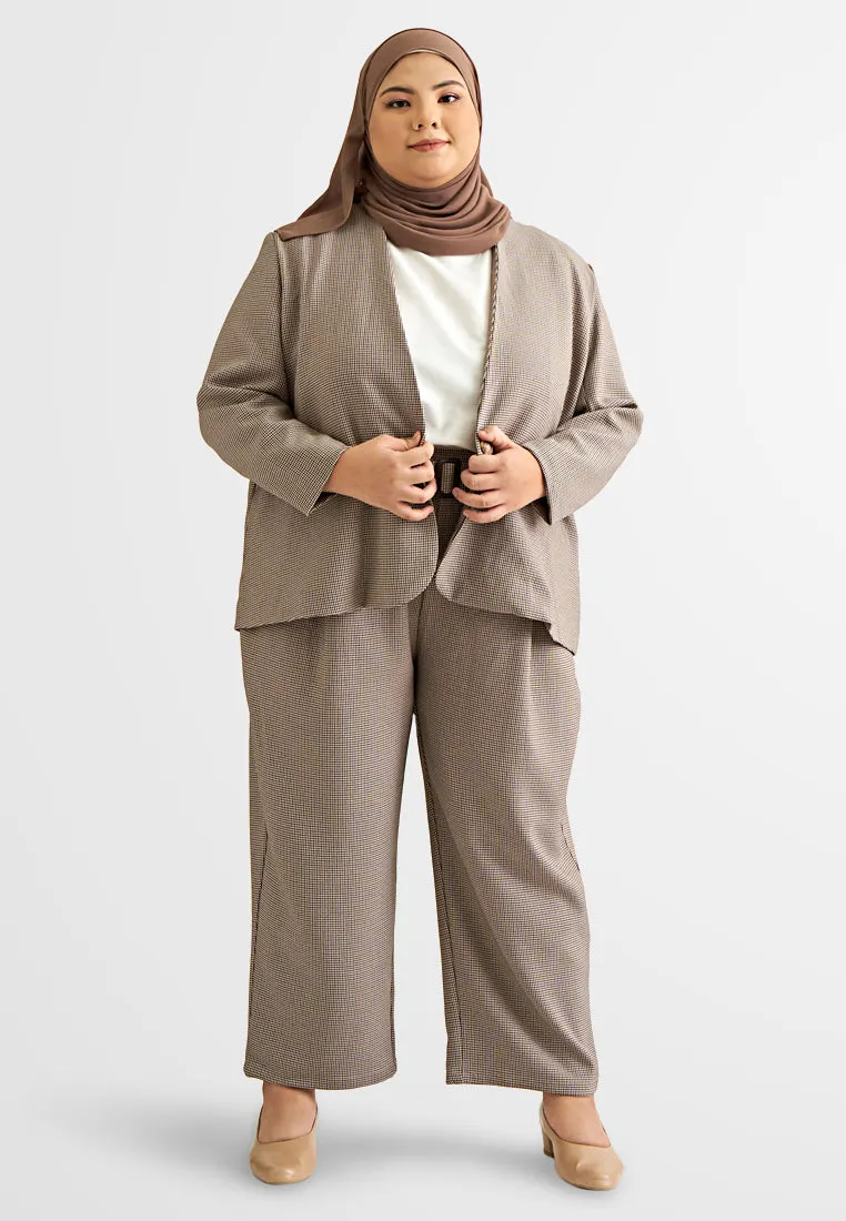 Syren Houndstooth Belted Work Pants