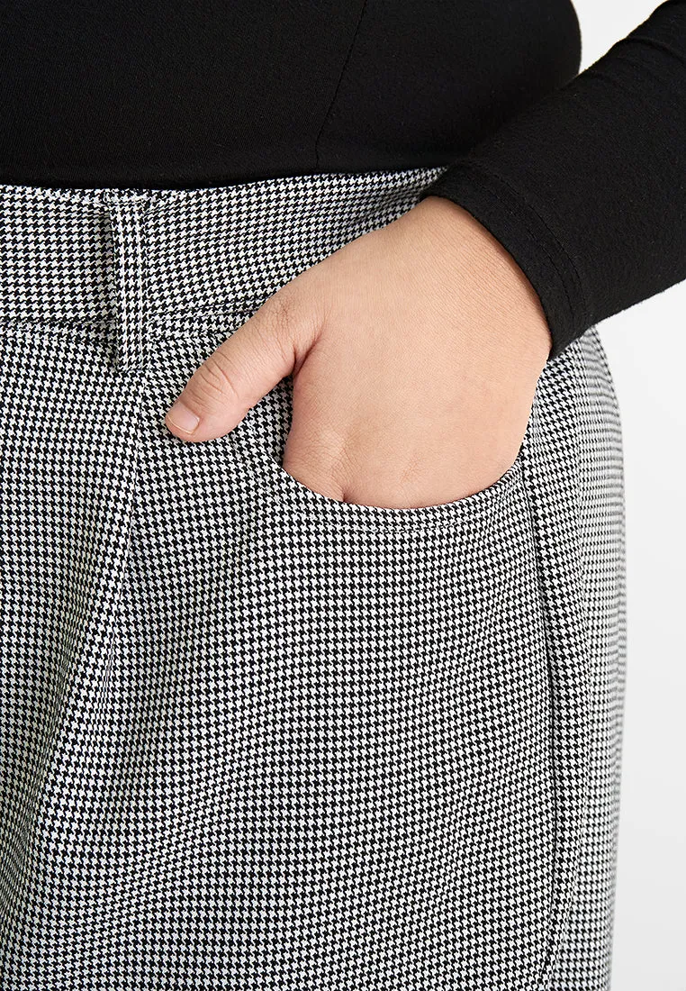 Syren Houndstooth Belted Work Pants