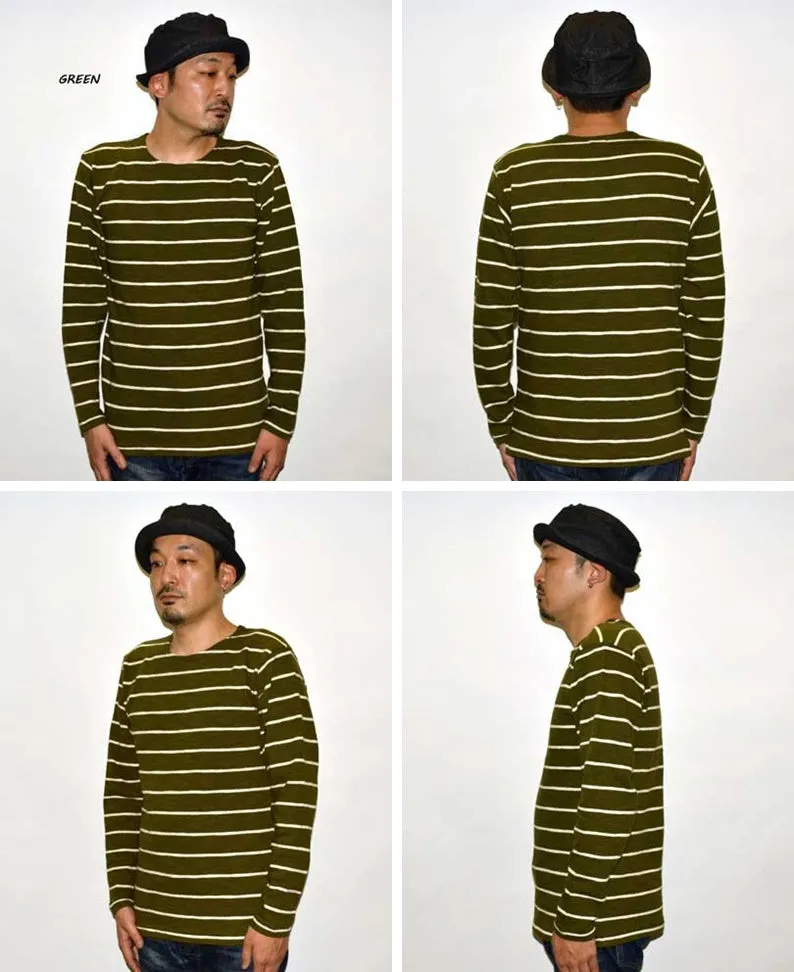 WARE HOUSE "4088" L/S Border T-shirt