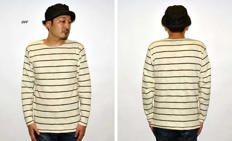 WARE HOUSE "4088" L/S Border T-shirt