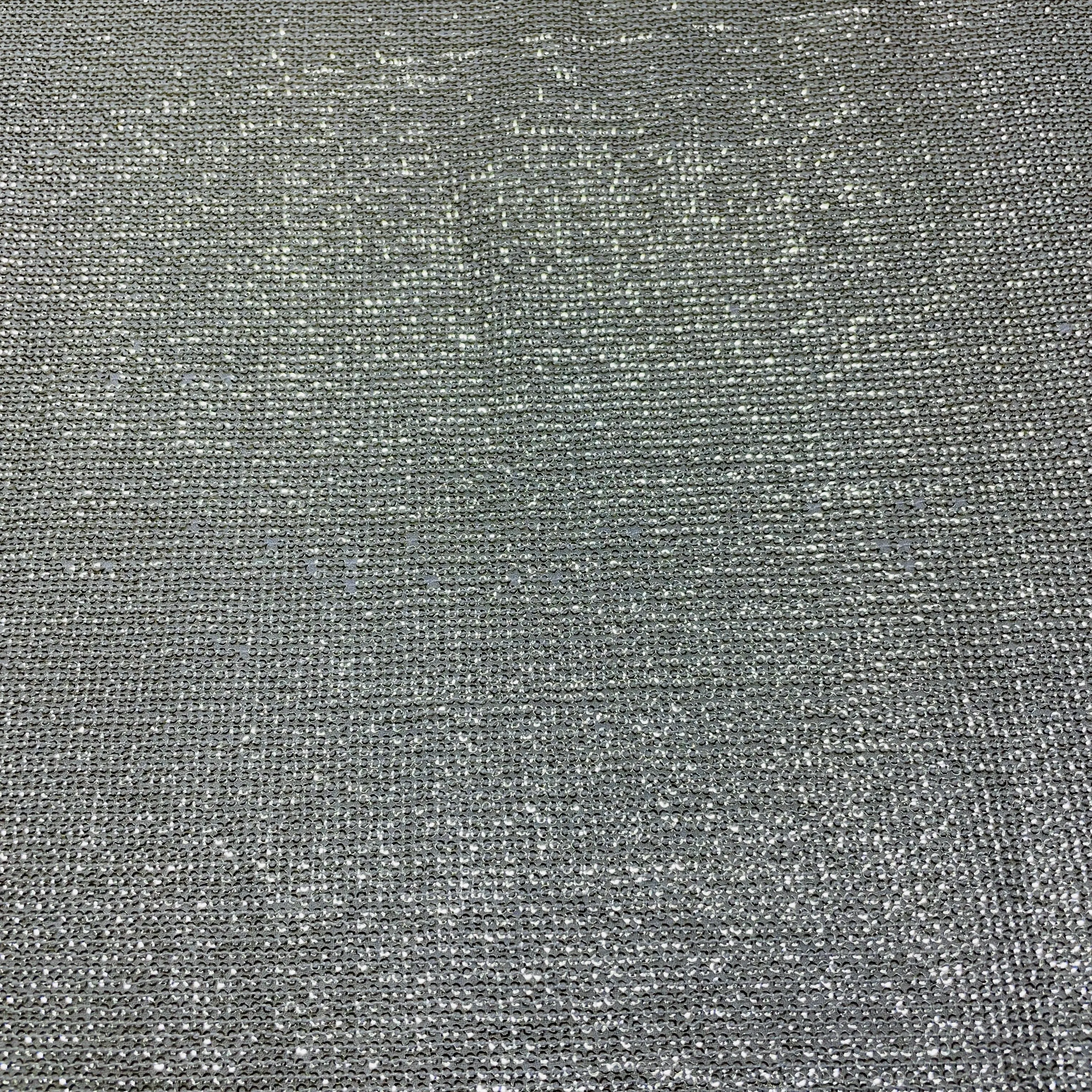 White Sequins Embroidery Georgette Fabric