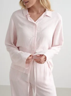 Winter Bloom Stripe Pyjama Shirt