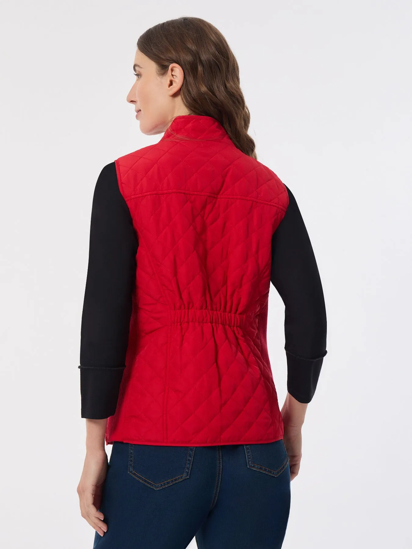 Zip-Front Quilted Vest