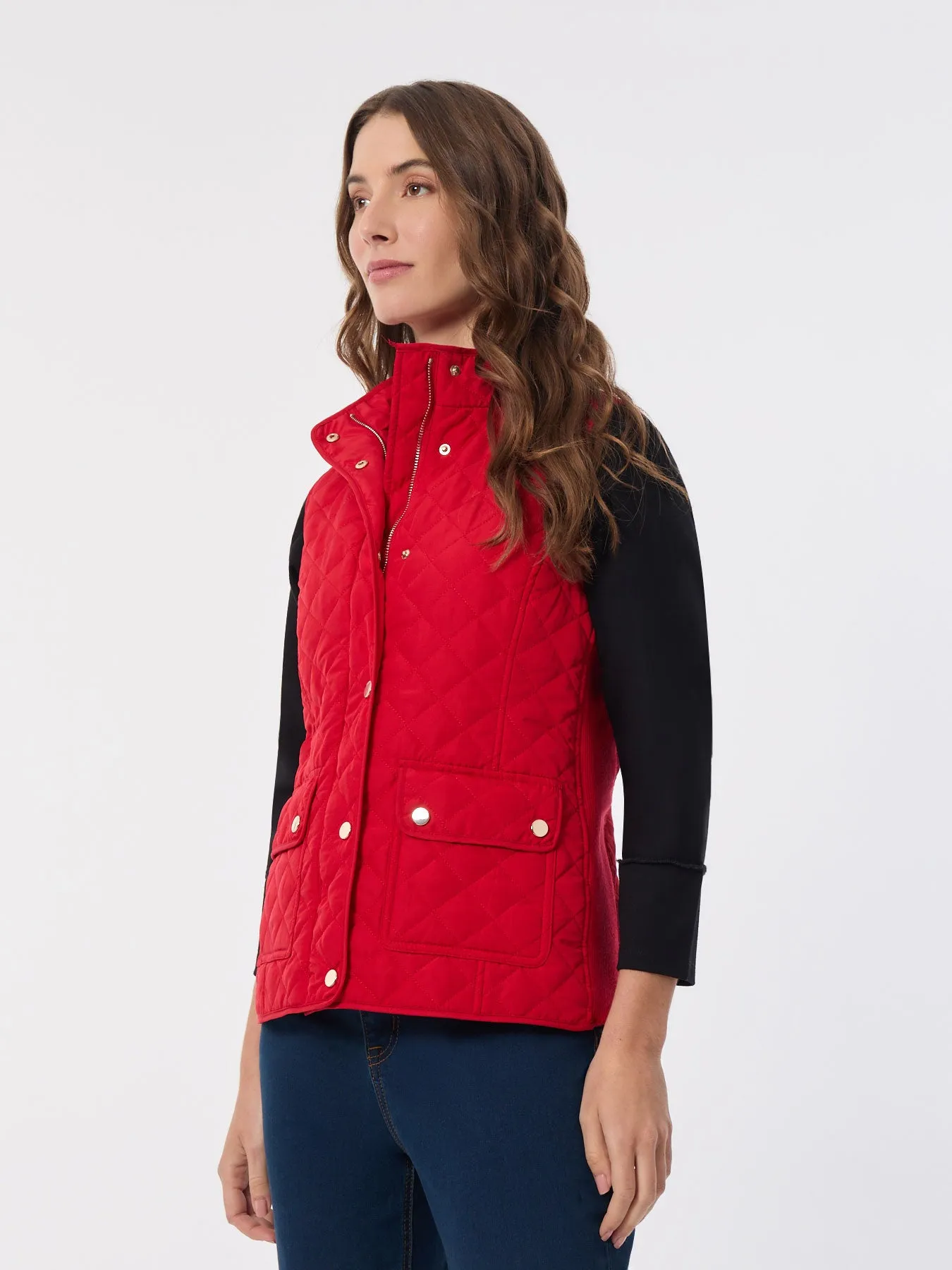 Zip-Front Quilted Vest