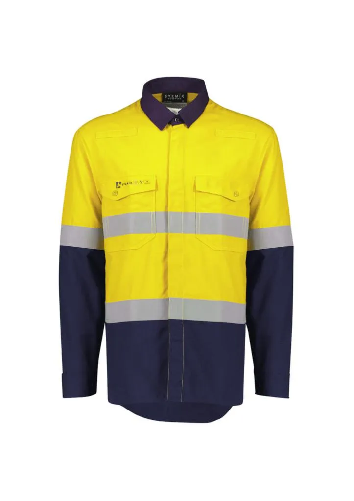 ZW180 Mens Lightweight Ripstop Spliced Shirt